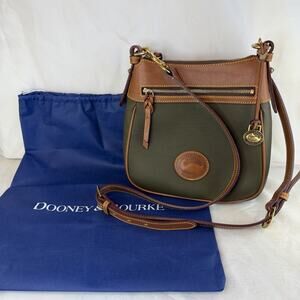 Dooney & Bourne All Weather Leather 3.0 Zip Top Crossbody Green NWOT W Dust Bag